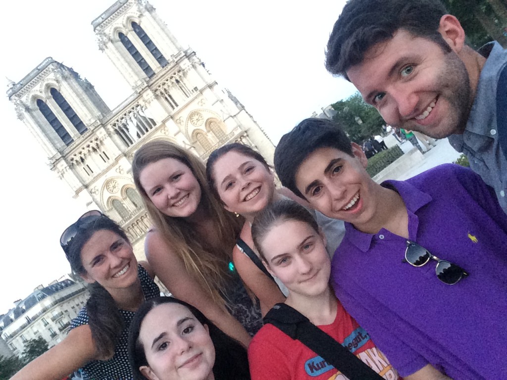 Leaders Ben and Michael with students at Notre Dame!