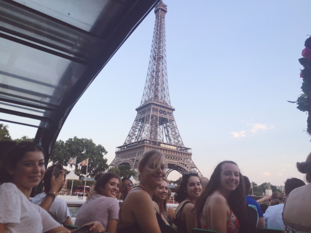 Eiffel Tower grins!