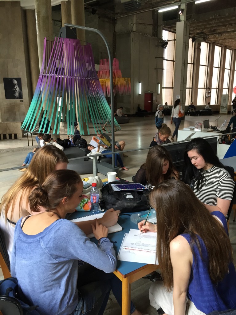 History of Fashion combine with Drawing and Painting for a "Project Putney" challenge.