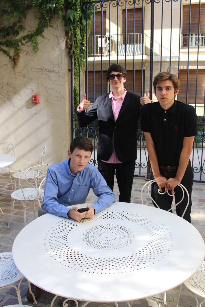 Brendan, Max, and Emerson ready to paint the town red.