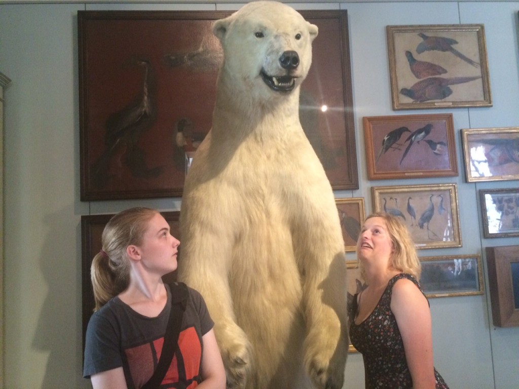 Caroline and Zoe at Musee de la Chasse!